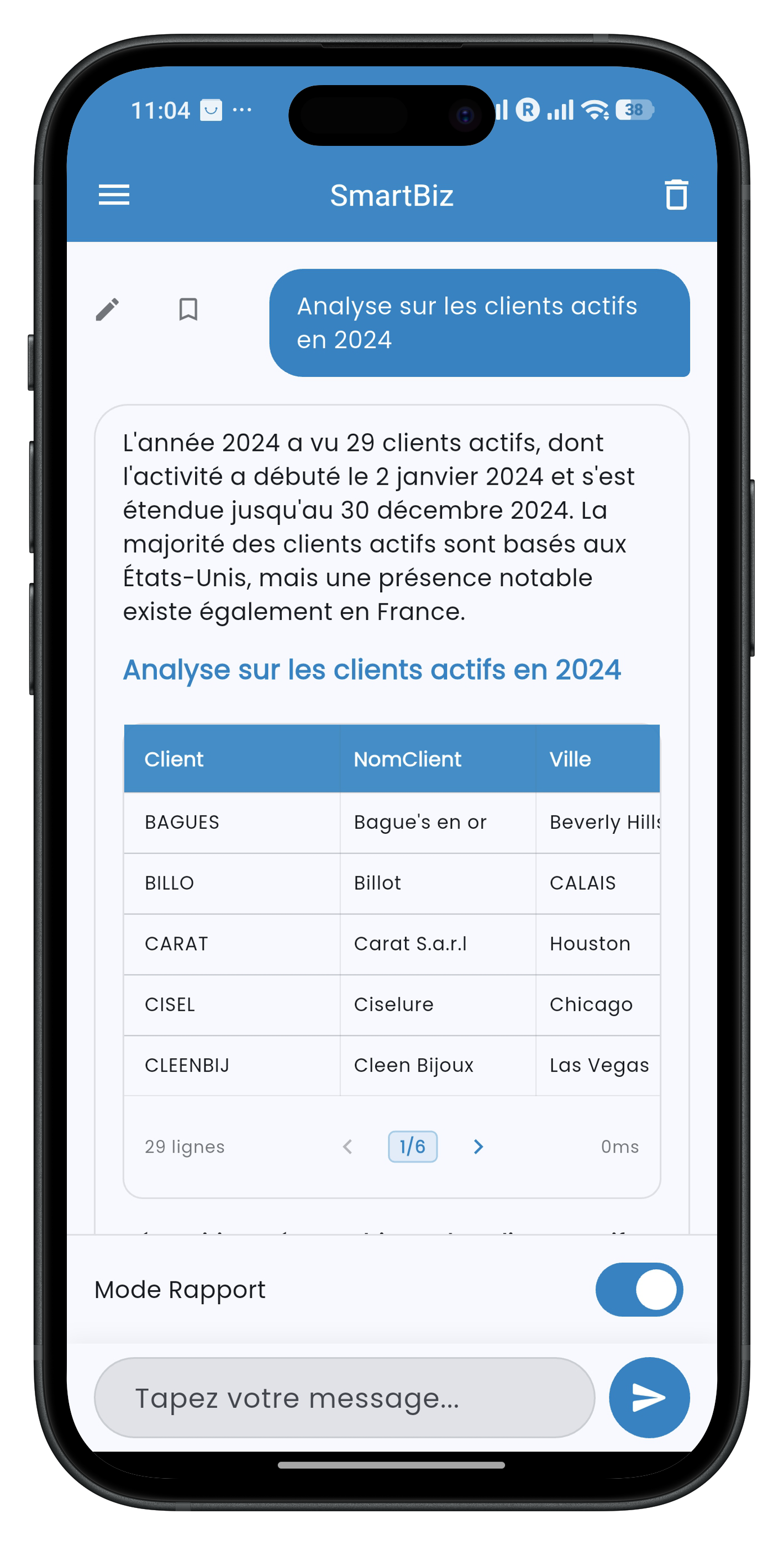 Capture APIMobiz - Agent IA SmartBiz